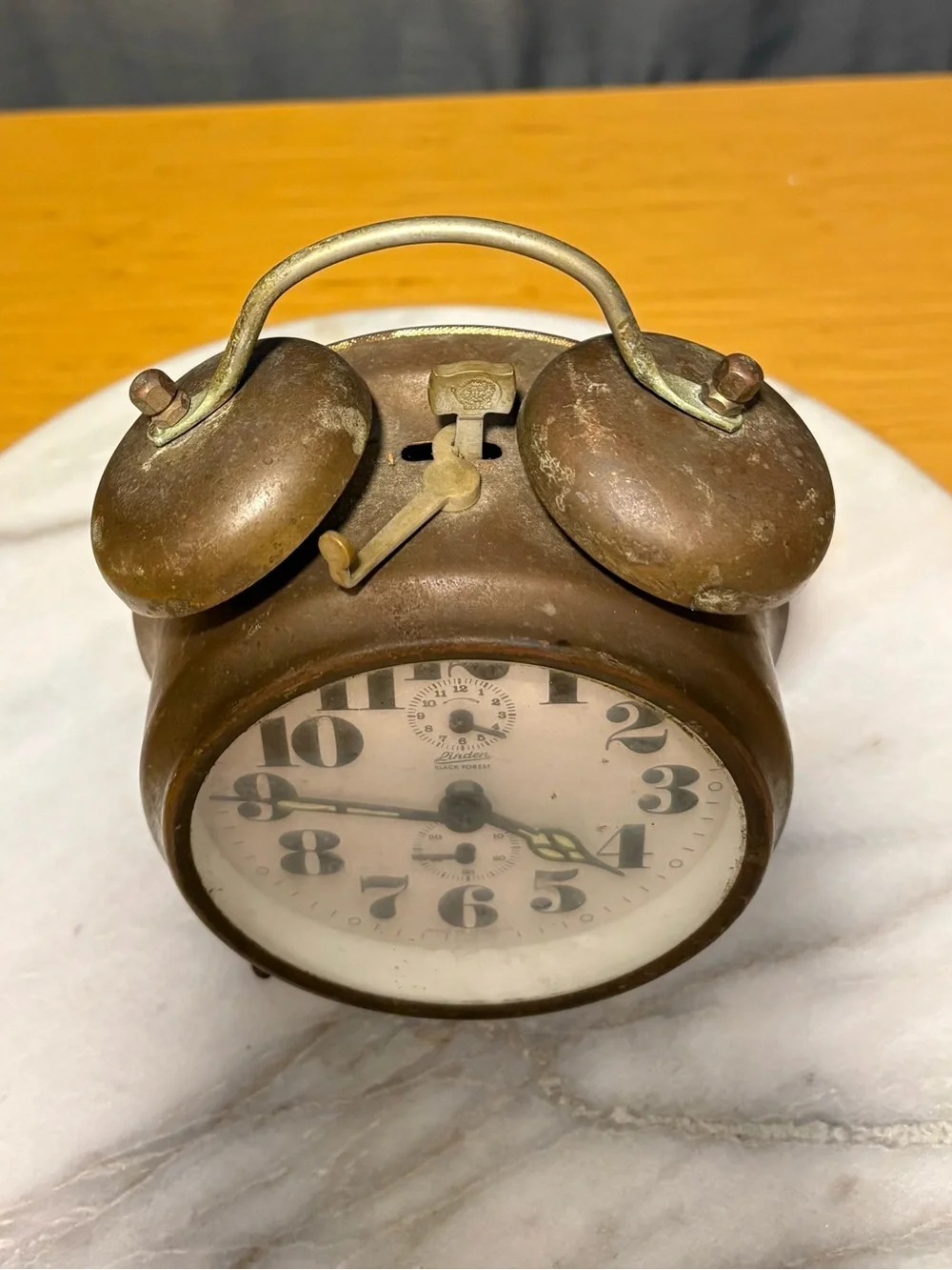 Vintage Linden Black Forest Alarm Clock